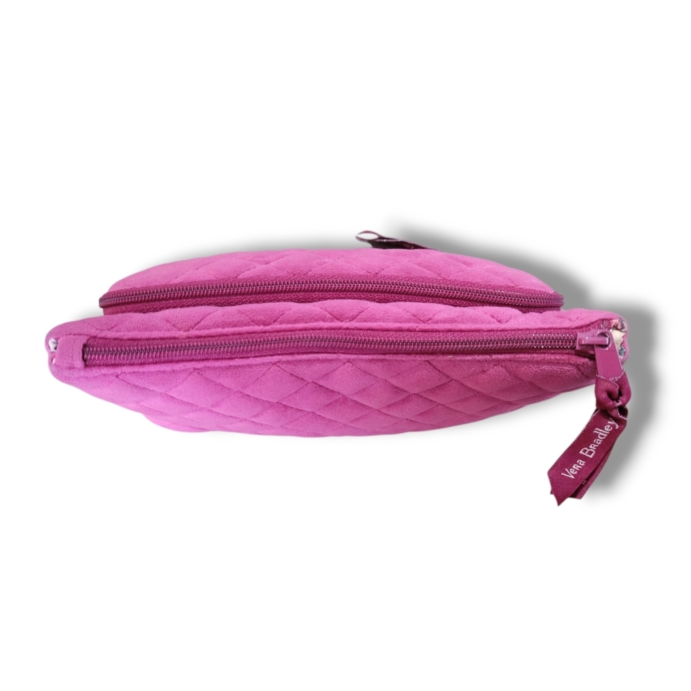 Vera Bradley Majestic Magenta Velvet Compact Organizer Cosmetic Bag - Picture 9 of 10